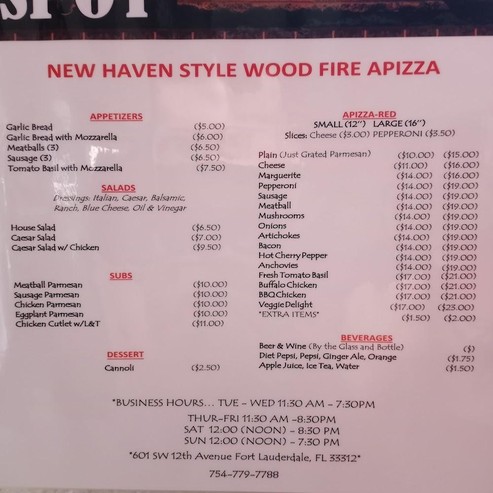 The pizza spot Menu image 1